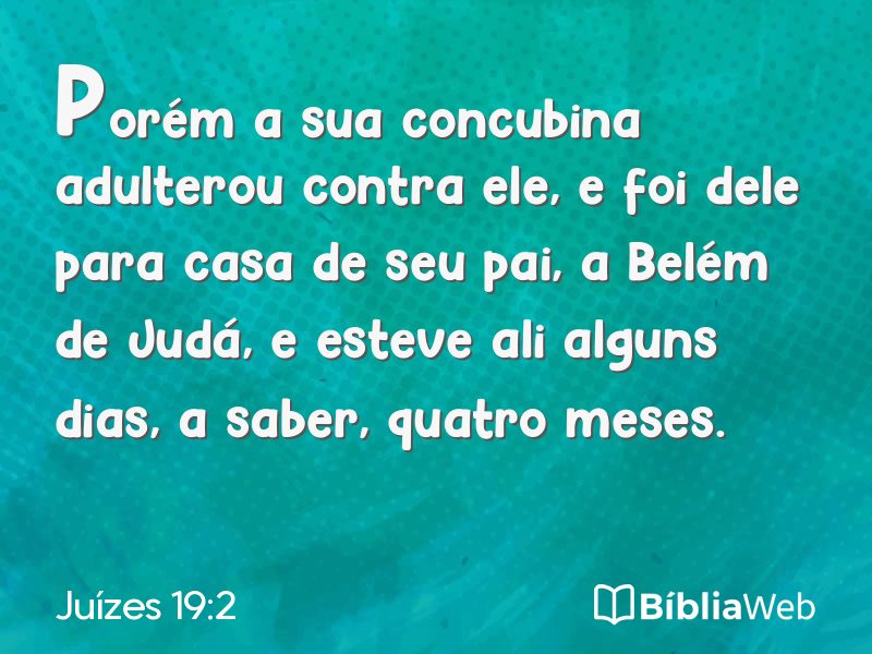 Juízes 19:2 em imagem para compartilhar