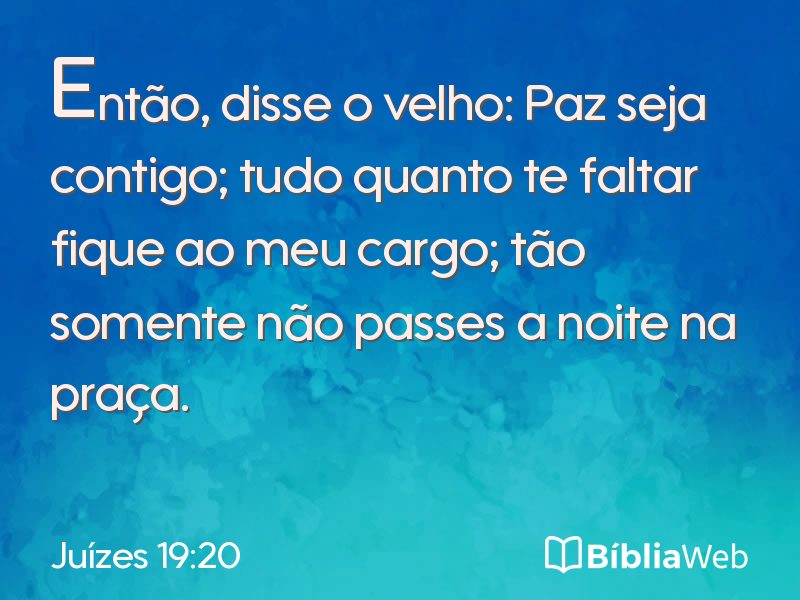 Juízes 19:20 em imagem para compartilhar