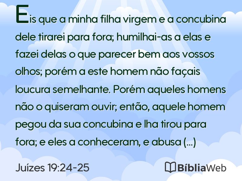 Juízes 19:24-25 em imagem para compartilhar