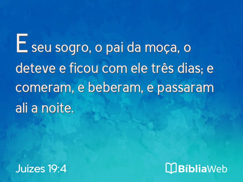 Juízes 19:4 em imagem para compartilhar