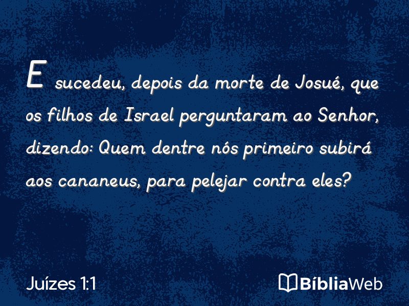 Juízes 1:1 em imagem para compartilhar