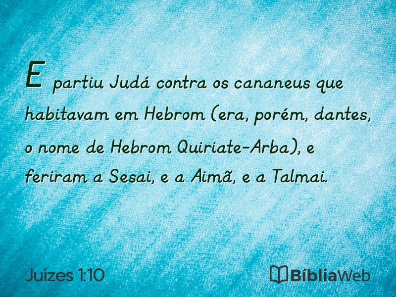 Juízes 1:10 em imagem para compartilhar