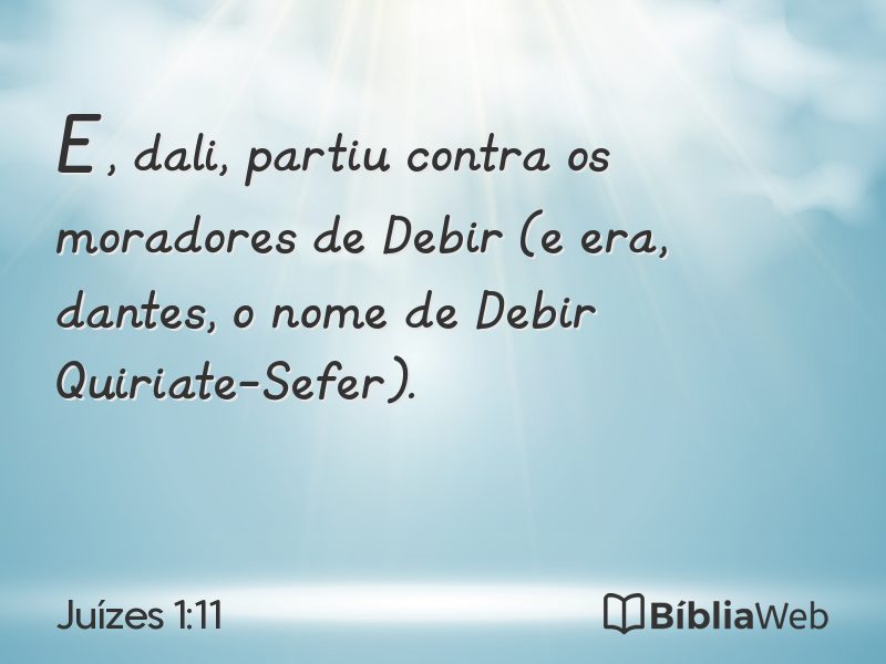 Juízes 1:11 em imagem para compartilhar