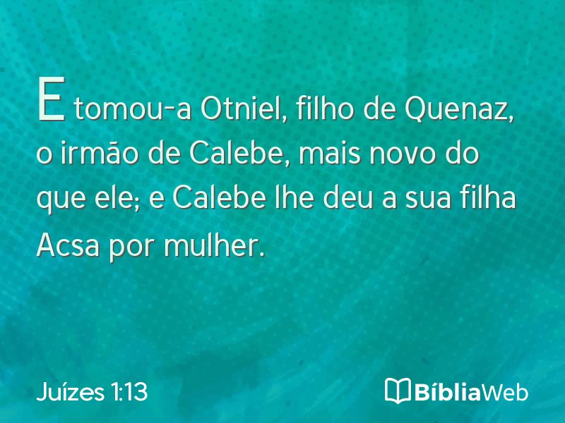 Juízes 1:13 em imagem para compartilhar