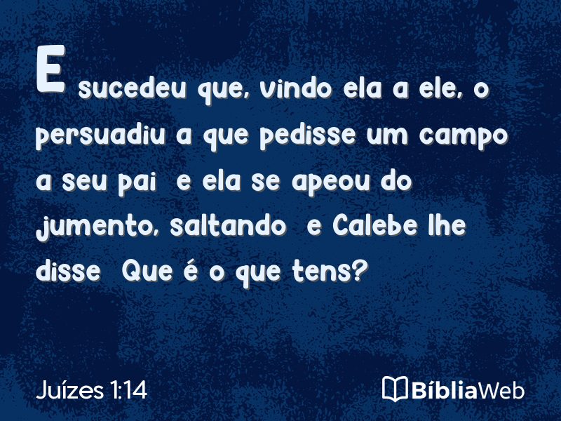 Juízes 1:14 em imagem para compartilhar