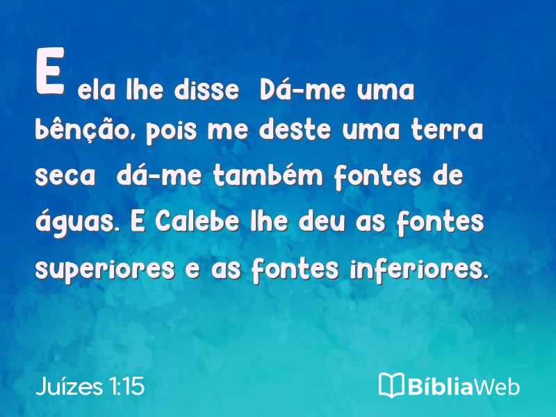 Juízes 1:15 em imagem para compartilhar