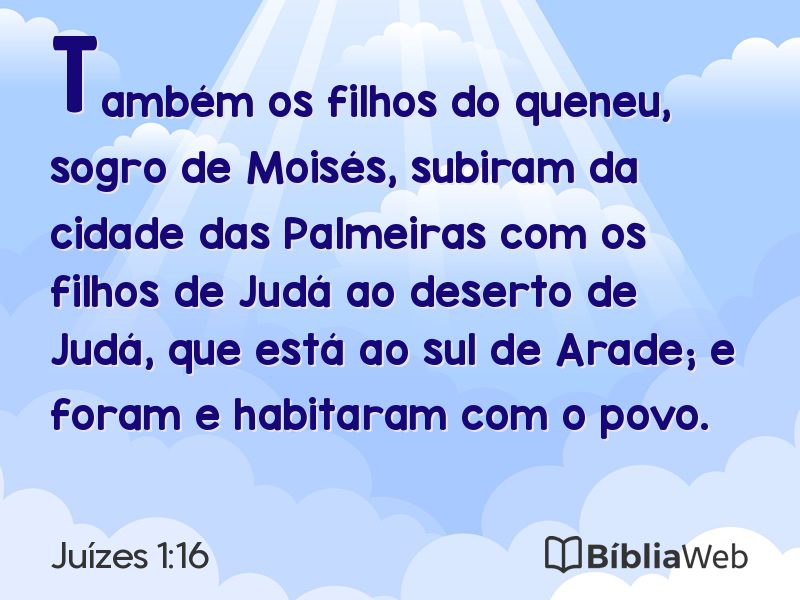 Juízes 1:16 em imagem para compartilhar