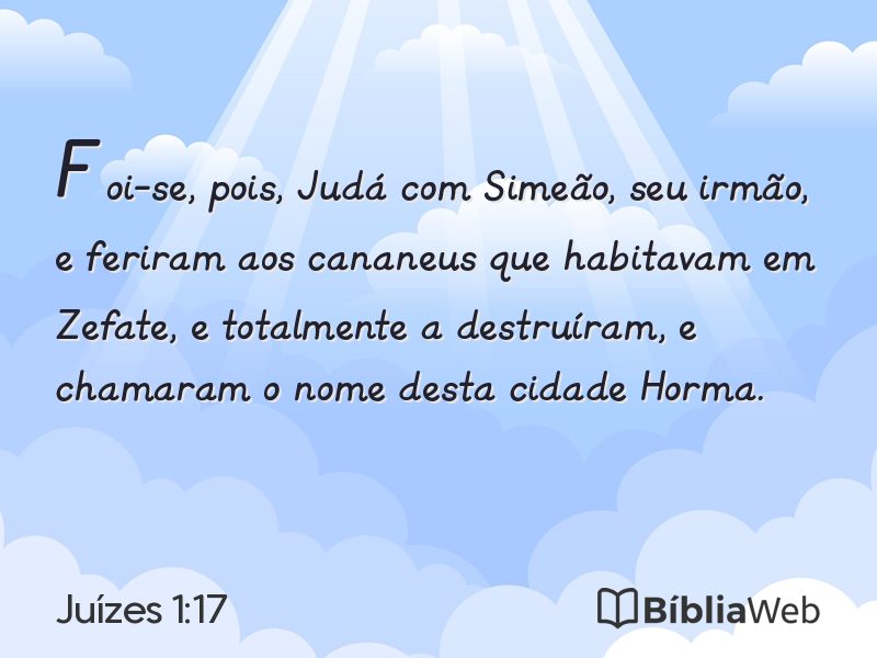Juízes 1:17 em imagem para compartilhar