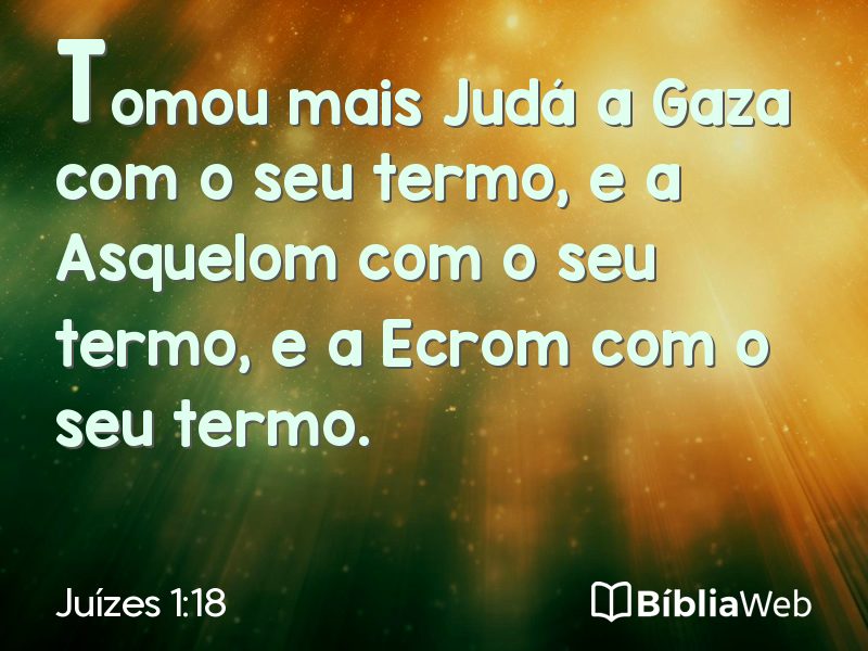 Juízes 1:18 em imagem para compartilhar