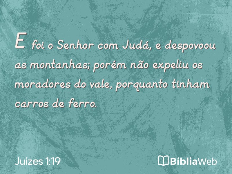 Juízes 1:19 em imagem para compartilhar