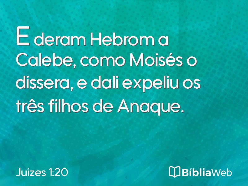 Juízes 1:20 em imagem para compartilhar