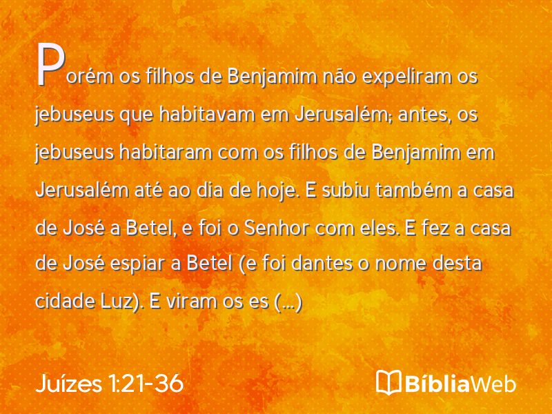 Juízes 1:21-36 em imagem para compartilhar