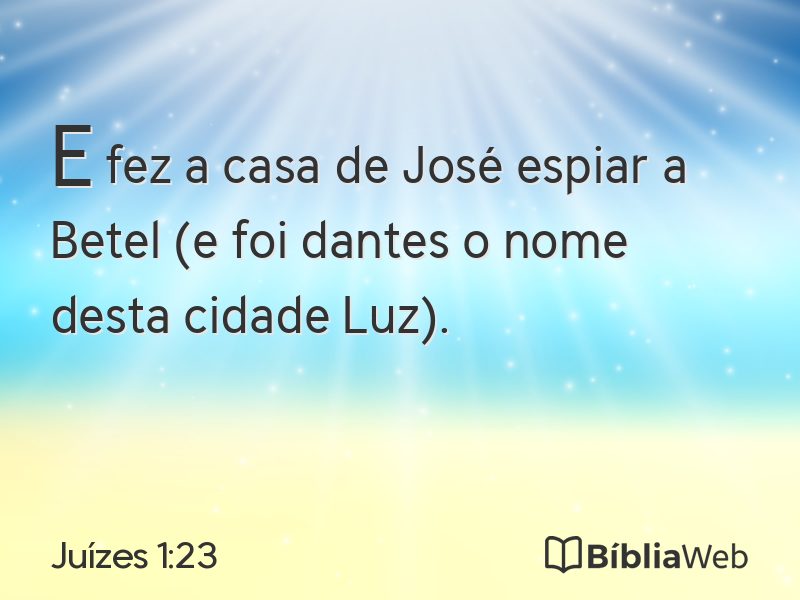 Juízes 1:23 em imagem para compartilhar