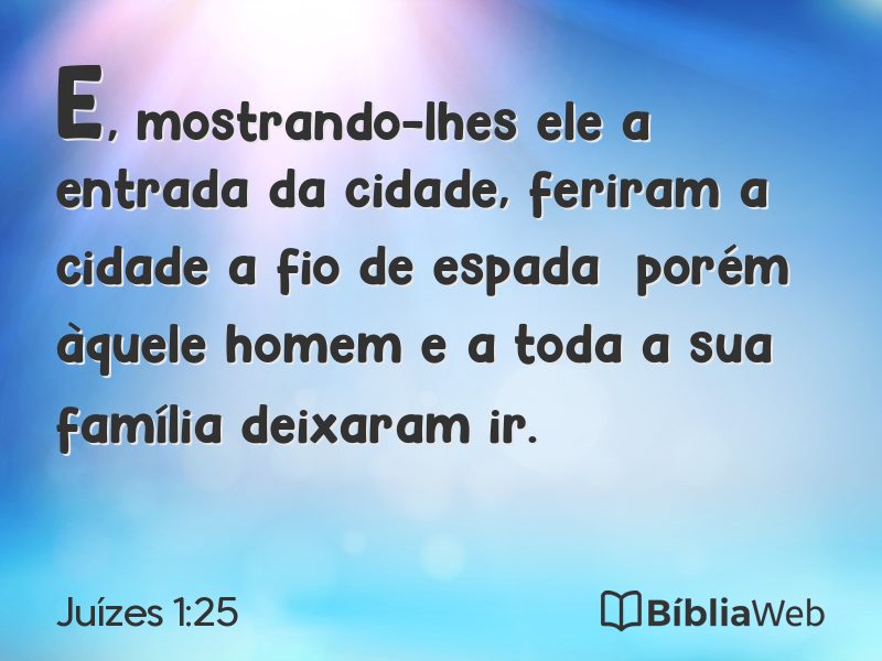 Juízes 1:25 em imagem para compartilhar