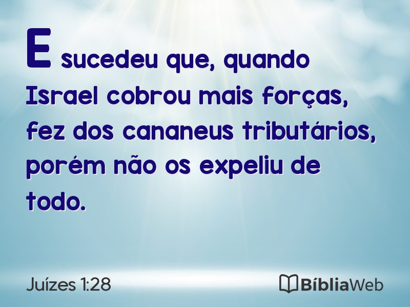 Juízes 1:28 em imagem para compartilhar