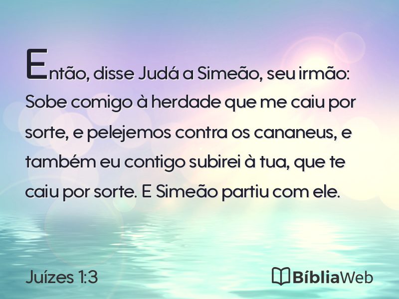 Juízes 1:3 em imagem para compartilhar