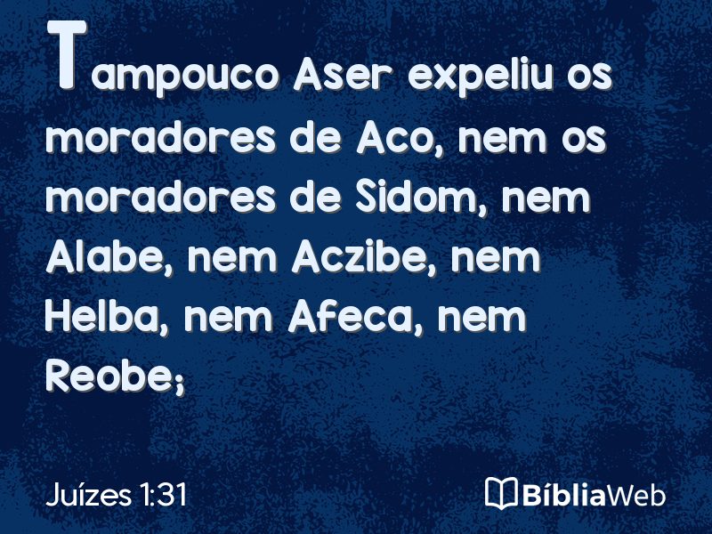 Juízes 1:31 em imagem para compartilhar