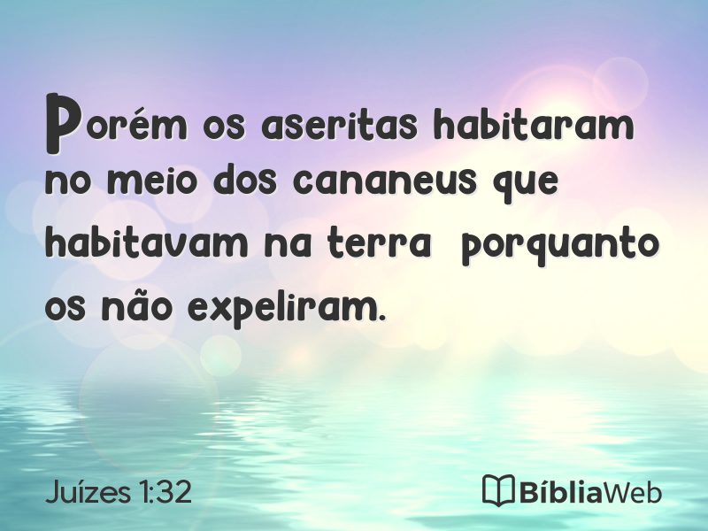 Juízes 1:32 em imagem para compartilhar