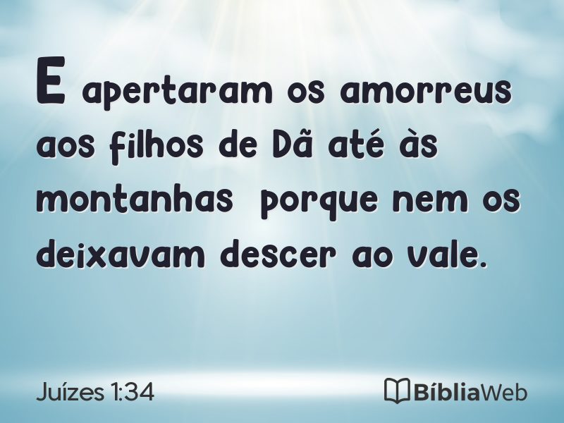 Juízes 1:34 em imagem para compartilhar