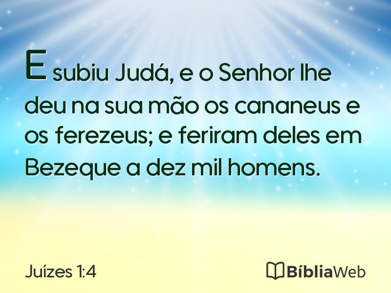 Juízes 1:4 em imagem para compartilhar