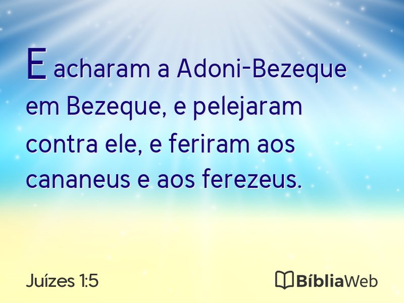 Juízes 1:5 em imagem para compartilhar