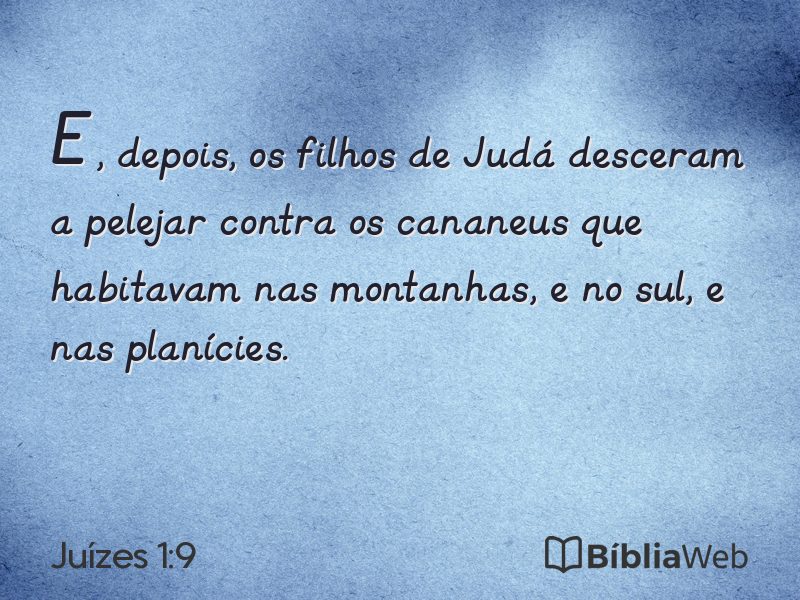 Juízes 1:9 em imagem para compartilhar