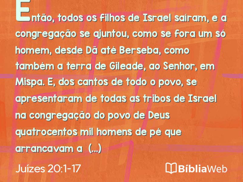 Juízes 20:1-17 em imagem para compartilhar