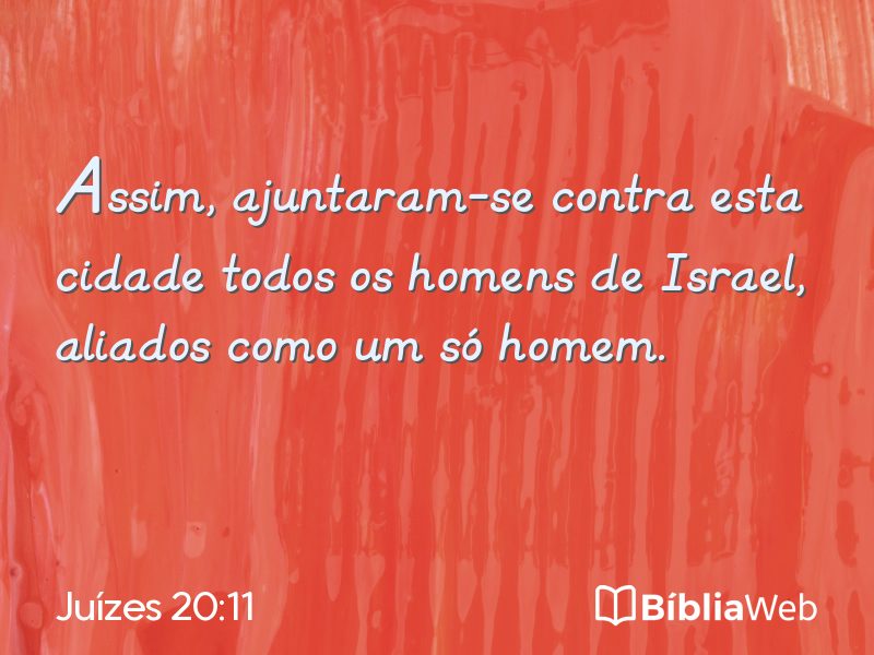 Juízes 20:11 em imagem para compartilhar