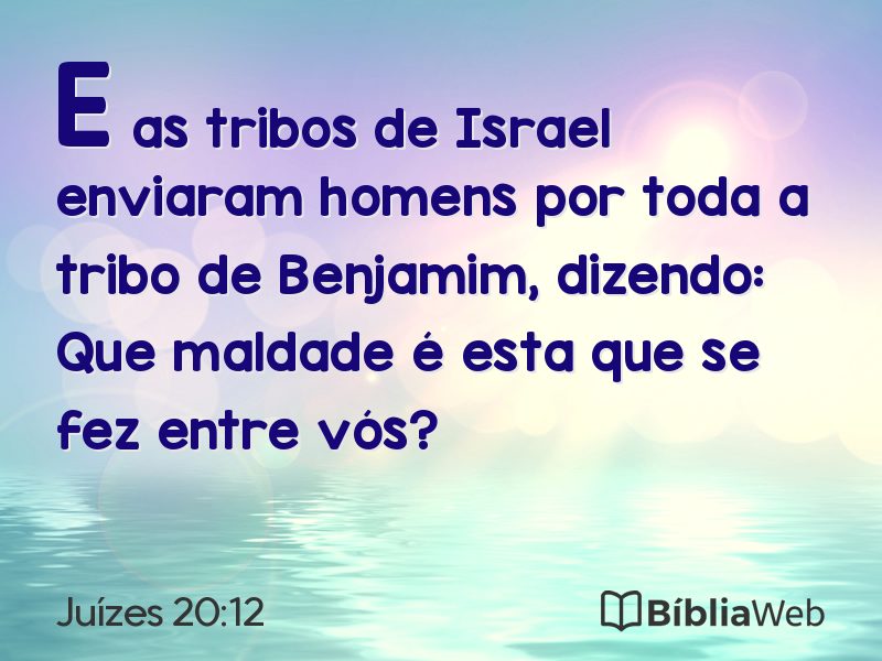 Juízes 20:12 em imagem para compartilhar