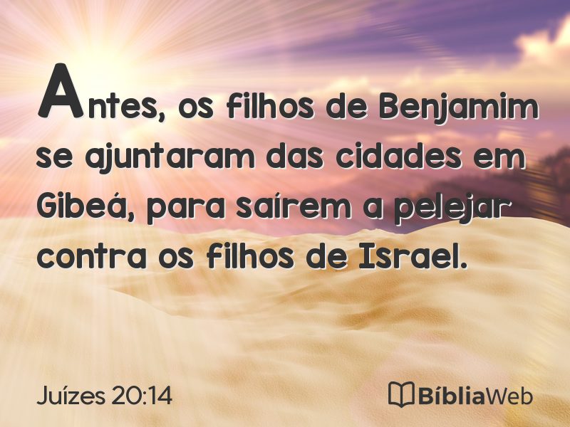 Juízes 20:14 em imagem para compartilhar