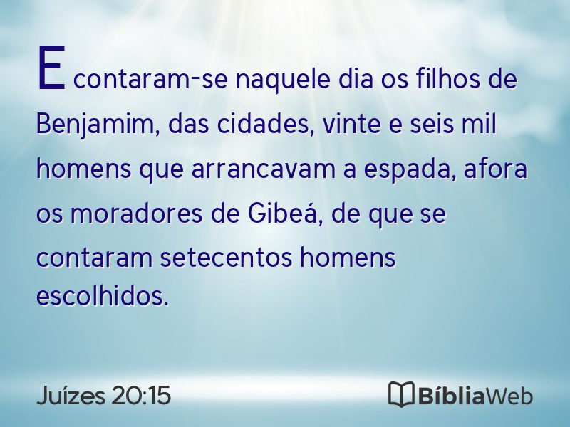 Juízes 20:15 em imagem para compartilhar