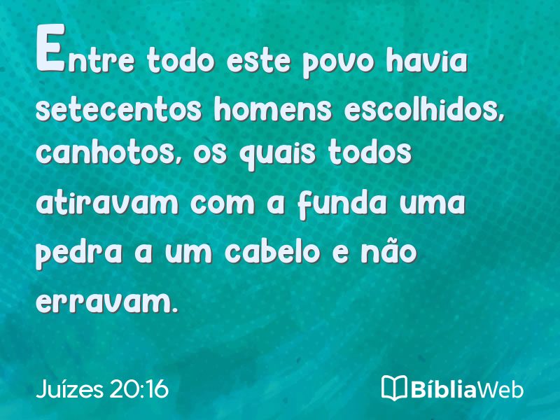 Juízes 20:16 em imagem para compartilhar