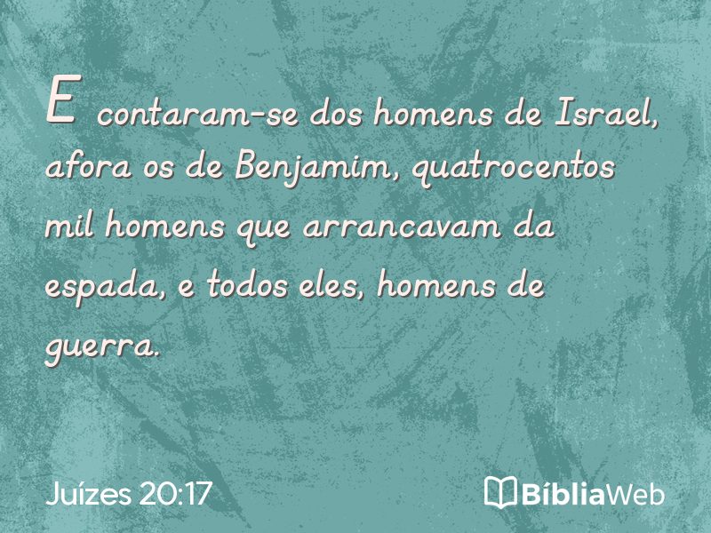 Juízes 20:17 em imagem para compartilhar