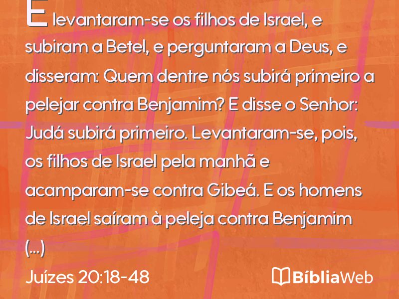 Juízes 20:18-48 em imagem para compartilhar