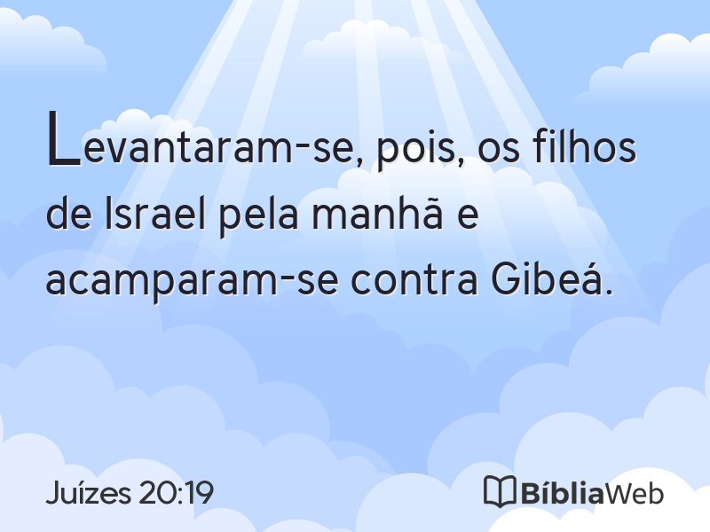 Juízes 20:19 em imagem para compartilhar