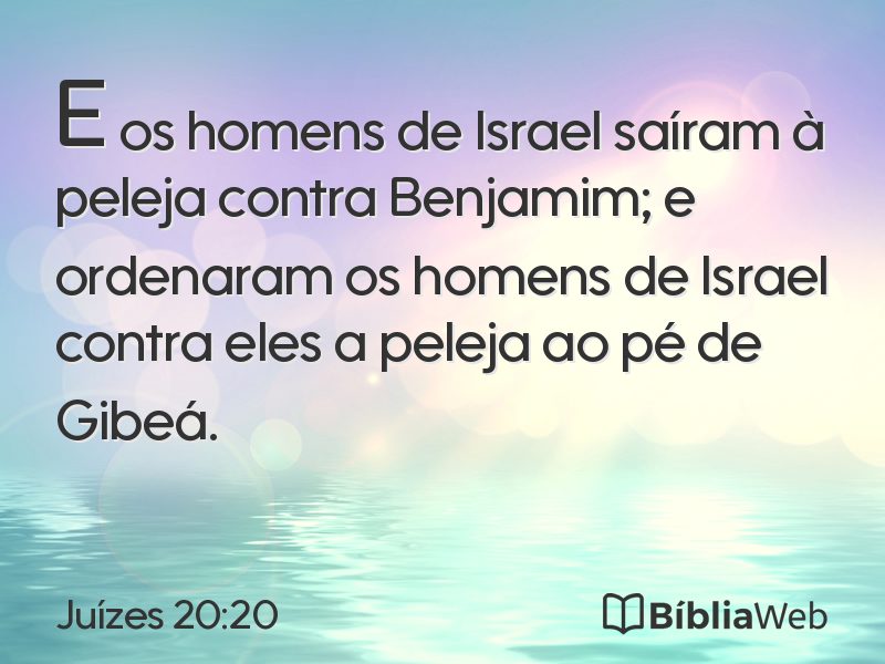 Juízes 20:20 em imagem para compartilhar