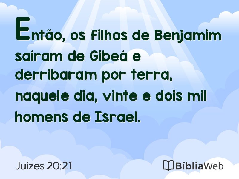 Juízes 20:21 em imagem para compartilhar