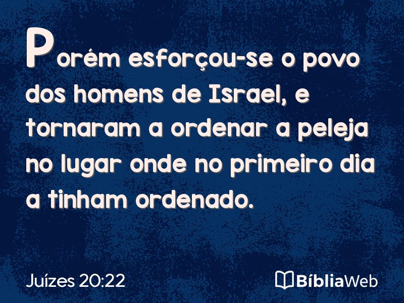 Juízes 20:22 em imagem para compartilhar