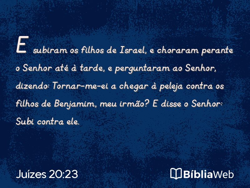 Juízes 20:23 em imagem para compartilhar