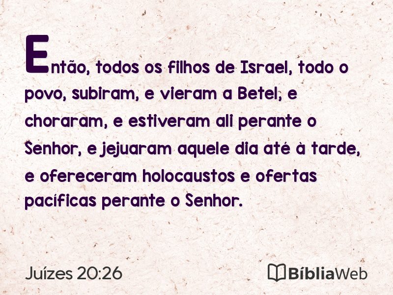 Juízes 20:26 em imagem para compartilhar