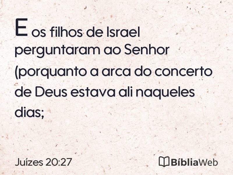 Juízes 20:27 em imagem para compartilhar