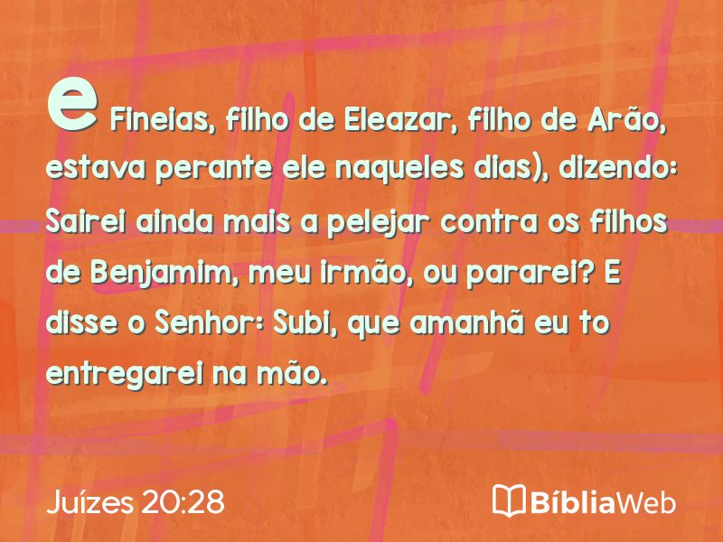 Juízes 20:28 em imagem para compartilhar