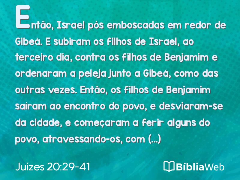 Juízes 20:29-41 em imagem para compartilhar
