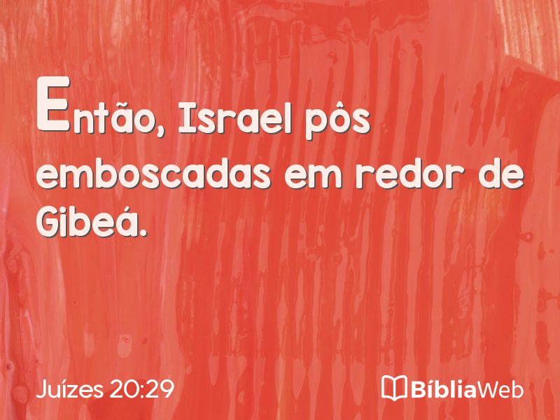 Juízes 20:29 em imagem para compartilhar