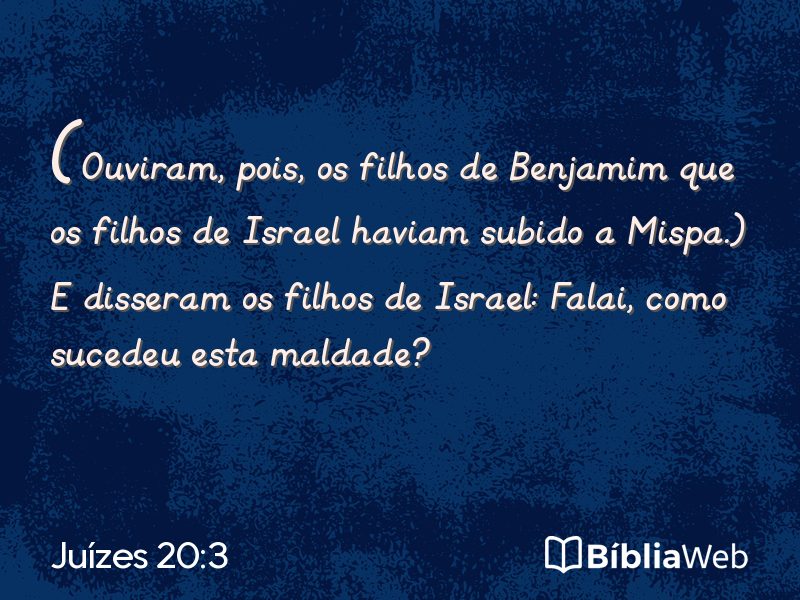 Juízes 20:3 em imagem para compartilhar