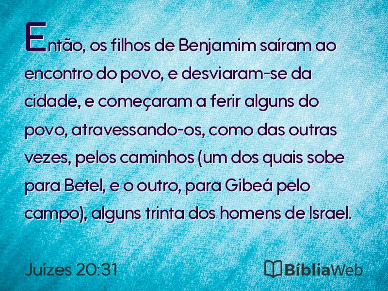 Juízes 20:31 em imagem para compartilhar