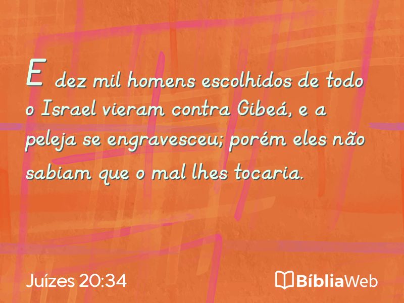 Juízes 20:34 em imagem para compartilhar