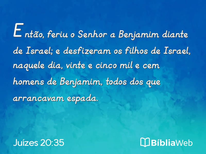 Juízes 20:35 em imagem para compartilhar