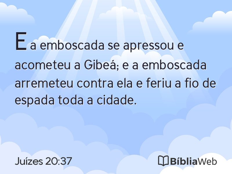 Juízes 20:37 em imagem para compartilhar