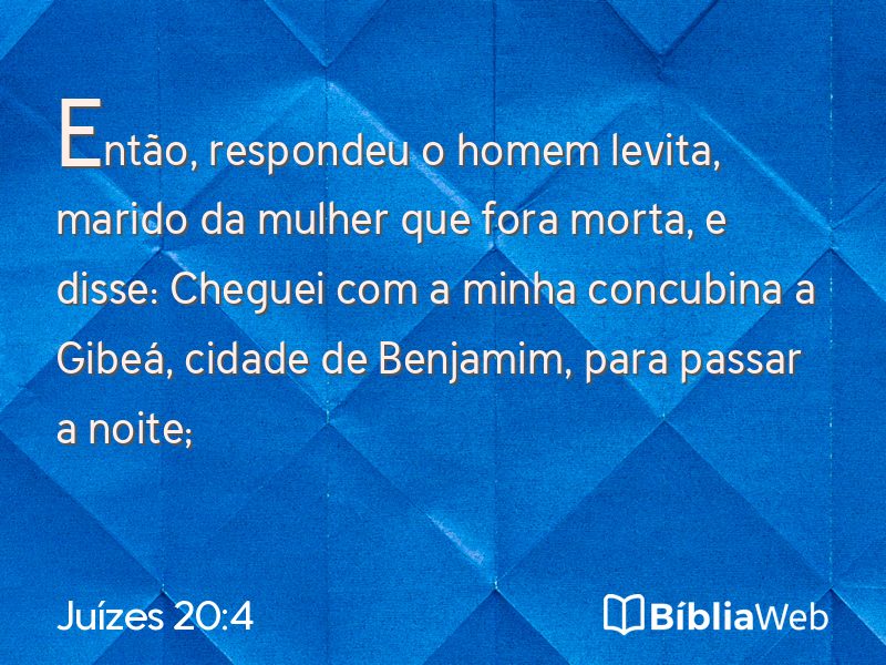 Juízes 20:4 em imagem para compartilhar